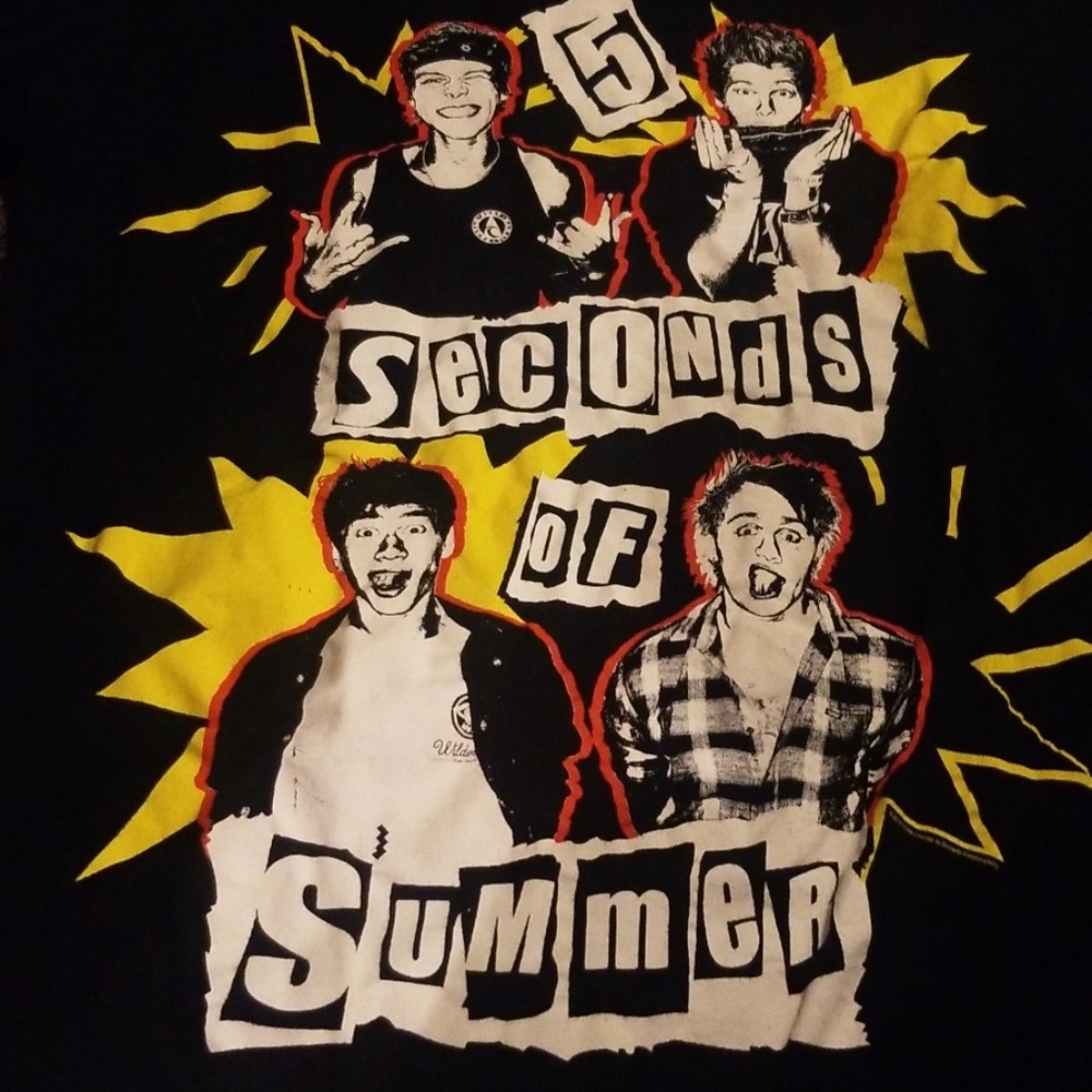5 seconds of summer tshirt 2011